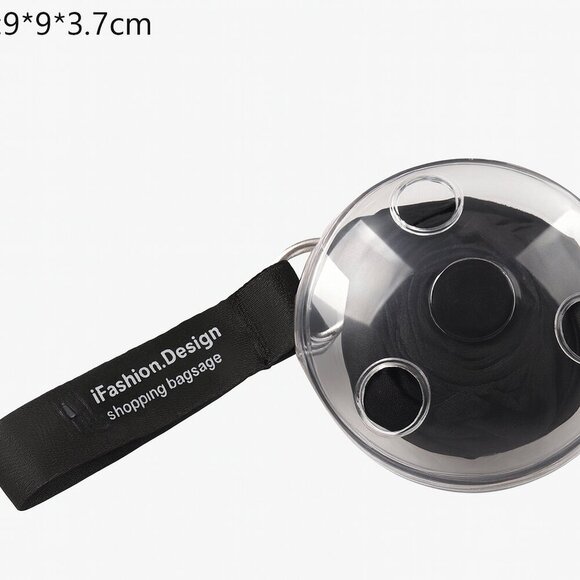 Black Reusable Grocery Tote Foldable Compact Lightweight w/ Carry Disc - Picture 2 of 6